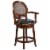Flash Furniture 26 Wood Swivel Counterstool In Expresso Perspective: front