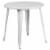 Flash Furniture CH-51090-29-WH-GG 30 in. Round White Metal Indoor & Outdoor Table Perspective: front