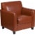 Flash Furniture Hercules Diplomat Leather Reception Chair in Cognac Perspective: front