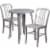 Flash Furniture CH-51080TH-2-18VRT-SIL-GG 24 in. Round Silver Metal Indoor & Outdoor Table Se Perspective: front