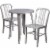 Flash Furniture CH-51080TH-2-18VRT-SIL-GG 24 in. Round Silver Metal Indoor & Outdoor Table Se Perspective: front
