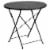 Flash Furniture Commercial Grade 30 Round Black Indoor-Outdoor Steel Folding Patio Table Perspective: front