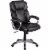 Flash Furniture Faux Leather Mid-Back Executive Office Chair Black GO2236MBK Perspective: front