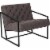 Flash Furniture Hercules Madison Series LeatherSoft Retro Tufted Lounge Chair Gray (ZB8522GY) Perspective: front