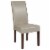 Flash Furniture Greenwich Series Mid-Century Modern LeatherSoft Parsons Dining Chair Beige Perspective: front