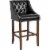 Flash Furniture Carmel Series Transitional LeatherSoft Barstool Black (CH182020T30BK) Perspective: front