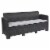 Flash Furniture Wicker Patio Sofa in Dark Gray Perspective: front