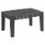 Dark Gray Faux Rattan Coffee Table Perspective: front
