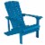 Flash Furniture Charlestown All-Weather Poly Resin Wood Adirondack Chair in Blue (JJC14501BLU Perspective: front