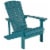 Flash Furniture Charlestown All-Weather Poly Resin Wood Adirondack Chair in Sea Foam Perspective: front
