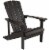 Flash Furniture Charlestown All-Weather Poly Resin Wood Adirondack Chair in Slate Gray Perspective: front