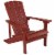 Flash Furniture Charlestown All-Weather Poly Resin Wood Adirondack Chair in Red (JJC14501RED) Perspective: front