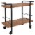 Flash Furniture Castleberry Bar Cart in Rustic and Black Perspective: front