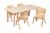 Flash Furniture YU-YCY-060-0034-RECT-TBL-NAT-GG 23.625 x 47.25 in. Rectangular Plastic Height Perspective: front