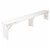 Flash Furniture Pine Wood 3-Seat Farm Table Folding Bench Antique Rustic White (XAB96X12LWH) Perspective: front