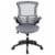 Emma + Oliver Mid-Back Dark Gray Mesh Swivel Ergonomic Task Office Desk Chair - Flip-Up Arms Perspective: front