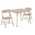 Flash Furniture JB-10-CARD-TN-GG Kids Tan 3 Piece Folding Table & Chair Set Perspective: front