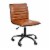 Flash Furniture Low Back Armless Ribbed Swivel Task Chair Brown DS512BBRBK Perspective: front