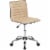 Flash Furniture Low Back Armless Ribbed Swivel Task Chair Tan DS512BTAN Perspective: front
