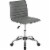 Flash Furniture Low Back Armless Ribbed Swivel Task Chair Light Gray DS512BLTGY Perspective: front