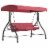 Flash Furniture Outdoor Steel Patio Swing Maroon (TLH007MRN) Perspective: front