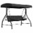 Flash Furniture Outdoor Steel Patio Swing Black (TLH007BK) Perspective: front