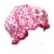 Wrapables Trendy Satin Shower Cap, Pink Sweet Hearts Perspective: front