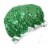 Wrapables Trendy Satin Shower Cap, Green Glitter Perspective: front