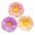 Wrapables Set of 3 Tissue Flower Pom Poms Party Decorations, Peach, Light Pink, Lilac Perspective: front