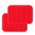 Wrapables Multi-use Durable Flexible Non-Slip Insulated Silicone Mat (Set of 2), Red Perspective: front