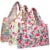 Wrapables Large Nylon Reusable Shopping Bags (Set of 3), Floral Brights Perspective: front