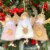 Wrapables Christmas Angel Ornaments Hanging Tree Decorations (Set of 3), Pink Khaki White Perspective: front