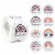 Wrapables 1.5 Inch Rainbow Thank You Stickers Roll for Boxes & Bags (500pcs) Perspective: front