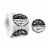Wrapables 1.5  Black Extreme Happiness Warning Small Business Thank You Stickers Roll 500pcs Perspective: front