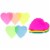 Wrapables Waterproof Transparent Sticky Notes for Home, School, Office (Set of 5), Hearts Perspective: front