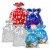 Wrapables Aluminum Foil Christmas Drawstring Gift Bags for Gift Wrap, Parties (Set of 6) Perspective: front