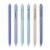 Wrapables Retractable Black Ink Gel Pens, 0.5mm Fine Point (Set of 6), Blue Perspective: front