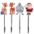 Northlight Set of 4 Lighted Rudolph and Friends Christmas Pathway Markers - Clear Lights Perspective: front
