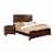 FOA Delia 2pc Walnut Transitional Wood Panel Bedroom Set - Full + Nightstand Perspective: front
