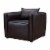Furniture of America Charlie Modern Vinyl Upholstered Accent Chair in Brown Perspective: front