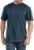Dickies Men's Short Sleeve Heavyweight T-Shirt - Baltic Blue Heather Perspective: front