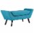 Gambol Upholstered Fabric Bench - Pure Water Perspective: front