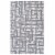 Nahia Geometric Maze 8x10 Area Rug ivory, light gray and sky blue Perspective: front