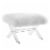 Swift Sheepskin Bench - Clear White Perspective: front