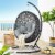 Encase Swing Outdoor Patio Lounge Chair - Gray Perspective: front