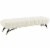 Adept Upholstered Velvet Bench - Ivory Perspective: front