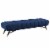 Adept Upholstered Velvet Bench - Midnight Blue Perspective: front