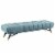 Adept Upholstered Velvet Bench - Sea Blue Perspective: front
