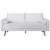 Revive Upholstered Fabric Sofa - White Perspective: front