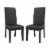 Parcel Dining Side Chair Vinyl Set of 2 - Black Perspective: front